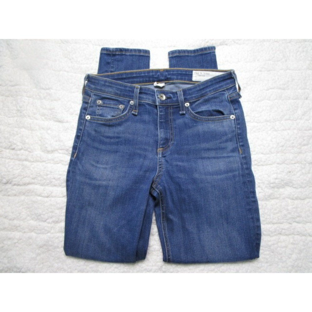 Rag & Bone Cate Mid Rise Ankle Skinny Size 26 Women's Jeans Medium Wash 26X25.5